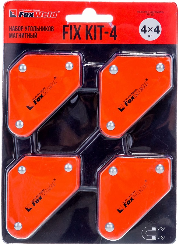 Набор угольников магнитных FIX KIT-4 Foxweld 5391, 4 штуки