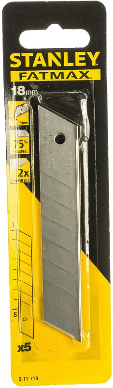 Лезвия Stanley 0-11-718 FatMax для ножа, 18 мм, 5 штук 