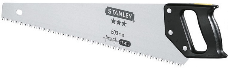 Ножовка по дереву с прямыми зубьями Stanley 1-15-416, 3.5х500 мм 
