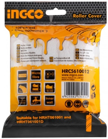 Набор роликов для валика  INGCO HRC5610012, 100 мм, 10 штук
