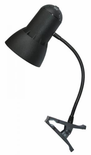Светильник настольный Трансвит NADEZHDA-PSH/BL на прищепке E27 лампа накаливания черный 40Вт
