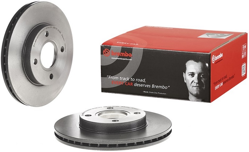 Диск тормозной передний Ford, Mazda Brembo 09.7806.11, D=258 мм