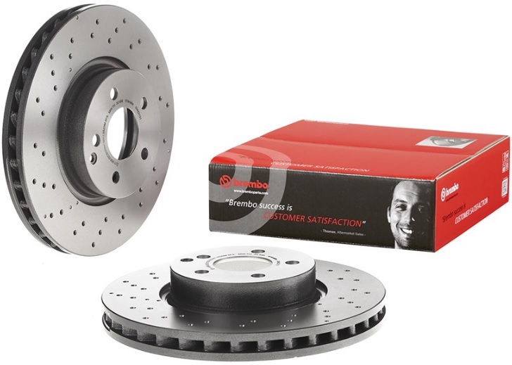 Диск тормозной передний Mercedes C-CLASS (C204, S204, W204), E-CLASS (A207, C207, S212, W212) Brembo 09.A621.31, D=322 мм