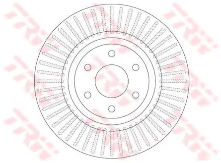 Диск тормозной передний Nissan NP300, Pathfinder III TRW DF 6425, D=319 мм