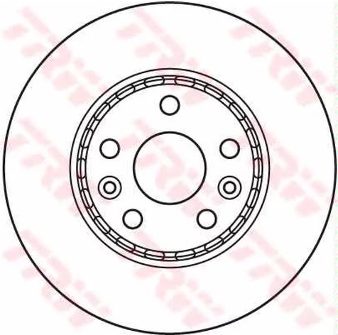 Диск тормозной передний Renault Kangoo TRW DF 6110, D=280 мм