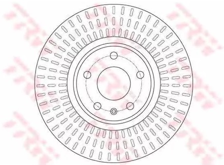 Диск тормозной передний Audi A4, A4 allroad, A5, A6, A6 allroad, A7, Q5 TRW DF 6148, D=320 мм