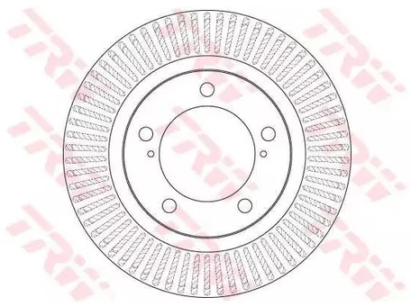 Диск тормозной передний Lexus LX, Toyota Land Cruiser TRW DF 6239S, D=340 мм