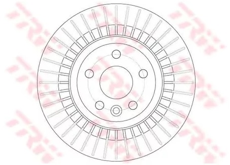 Диск тормозной задний Volvo XC60 TRW DF 6308, D=302 мм