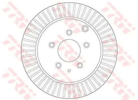 Диск тормозной задний Mazda CX-7 TRW DF 6385, D=302 мм