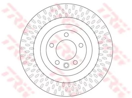 Диск тормозной задний Land Rover Range Rover IV, Range Rover Sport TRW DF 6505S, D=365 мм
