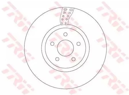 Диск тормозной передний Ford Focus II, III, Kuga II, Tourneo Connect, TRANSIT TRW DF 6662S, D=320 мм