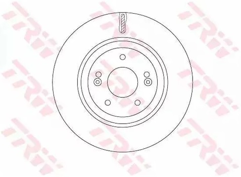 Диск тормозной передний Hyundai i40, ix35, Kia ceed, optima 11 TRW DF 7592, D=320 мм