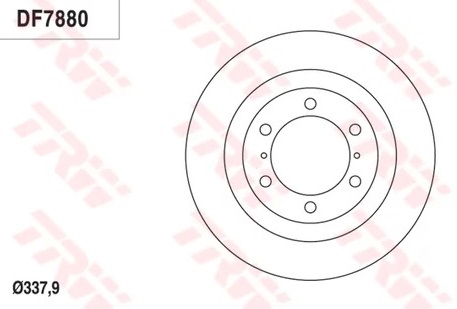 Диск тормозной передний Lexus GX, Toyota Land Cruiser Prado TRW DF 7880S, D=338 мм