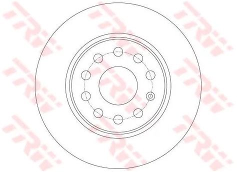 Диск тормозной задний Volkswagen Golf, Audi A3, Skoda Octavia, Skoda Yeti TRW DF 7911, D=272 мм