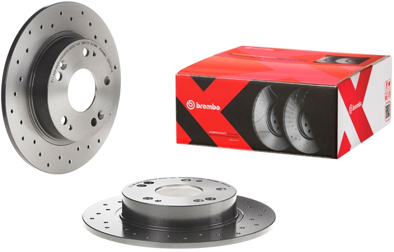 Диск тормозной задний Honda Civic IX, VIII Brembo 08.A147.1X, D=260 мм