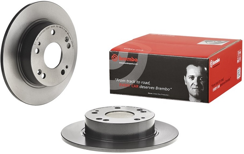 Диск тормозной задний Honda Accord VII Brembo 08.B439.11, D=260 мм