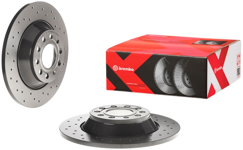 Диск тормозной задний Audi A6 Brembo 08.8843.2X, D=302 мм