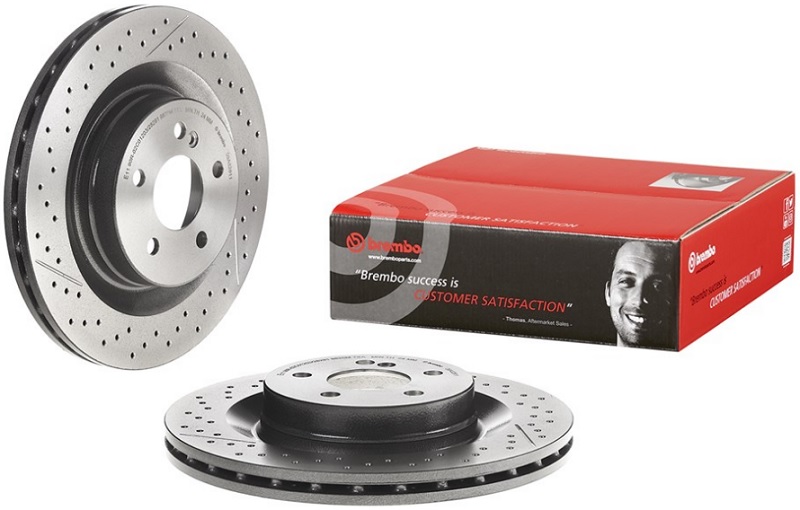 Диск тормозной задний Mercedes C-CLASS Brembo 09.A326.11, D=330 мм