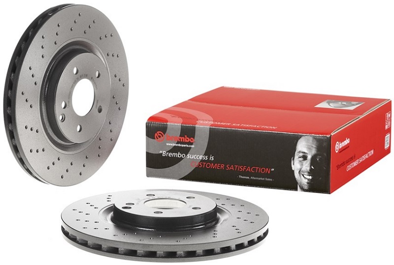 Диск тормозной передний Mercedes C-CLASS, CLK, SL Brembo 09.A448.21, D=330 мм