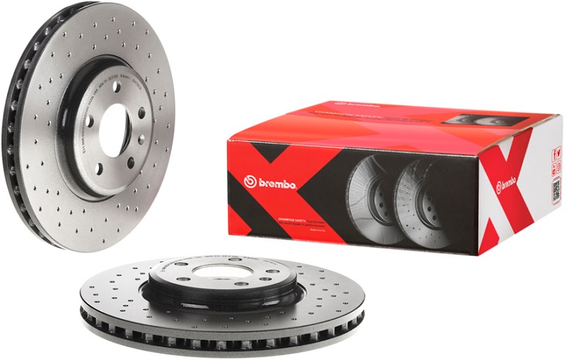 Диск тормозной передний Audi A4, A4 allroad, A5, Q5 Brembo 09.A758.1X, D=320 мм