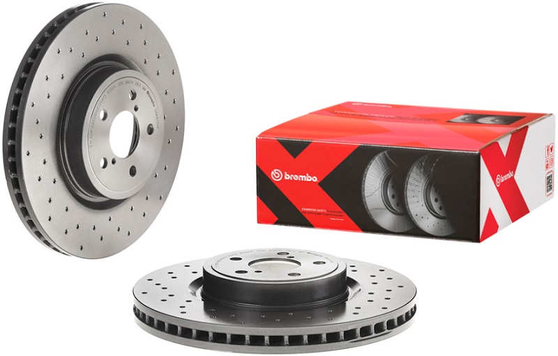 Диск тормозной передний Subaru Forester, Legacy IV, V, Outback Brembo 09.A870.1X, D=316 мм