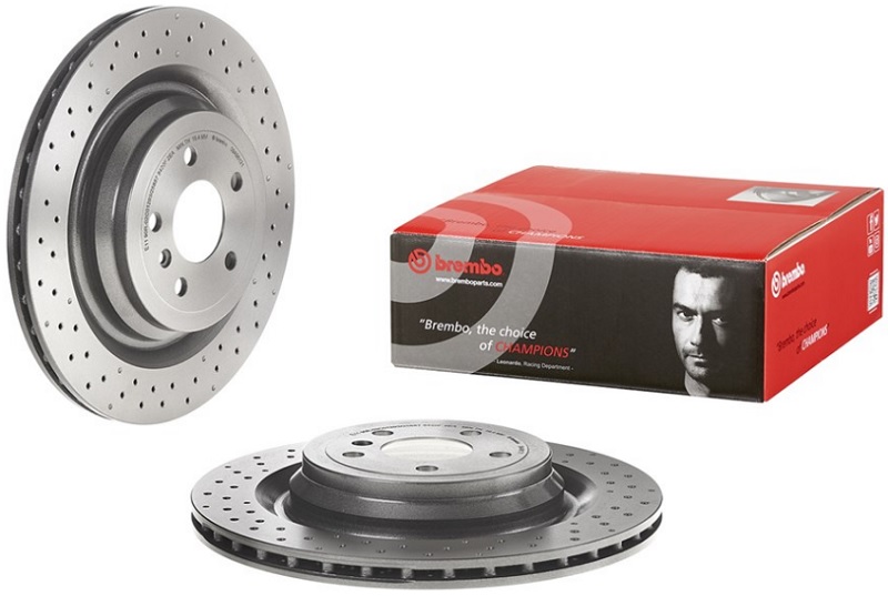 Диск тормозной задний Mercedes GL-CLASS, GLE, GLE Coupe, M-CLASS Brembo 09.A961.21, D=345 мм