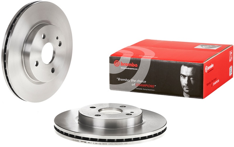 Диск тормозной передний Mazda 2 Brembo 09.A968.14, D=258 мм