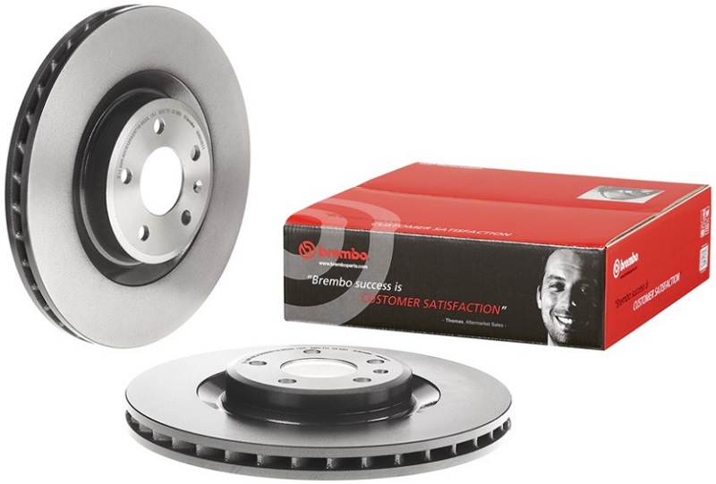 Диск тормозной передний Audi A4, A5, Q5 Brembo 09.B039.11, D=345 мм