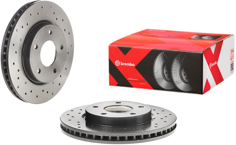 Диск тормозной передний Mitsubishi Lancer VIII Brembo 09.B647.1X, D=276 мм