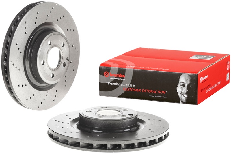 Диск тормозной передний Mercedes E-CLASS, SL Brembo 09.B744.51, D=344 мм