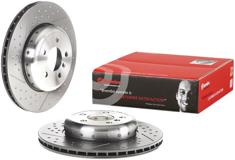 Диск тормозной задний BMW 3, 4 Brembo 09.C395.13, D=345 мм