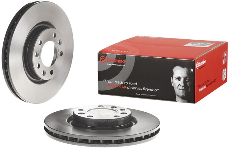 Диск тормозной передний Peugeot 308 Brembo 09.C658.11, D=283 мм