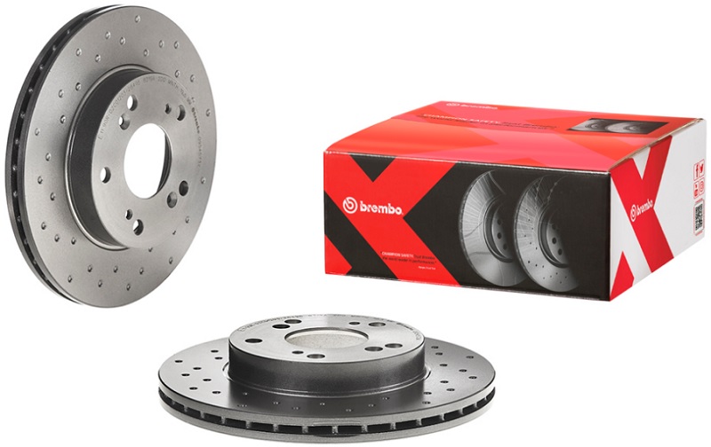 Диск тормозной передний Honda Civic VII, VIII, CR-Z Brembo 09.5457.3X, D=262 мм