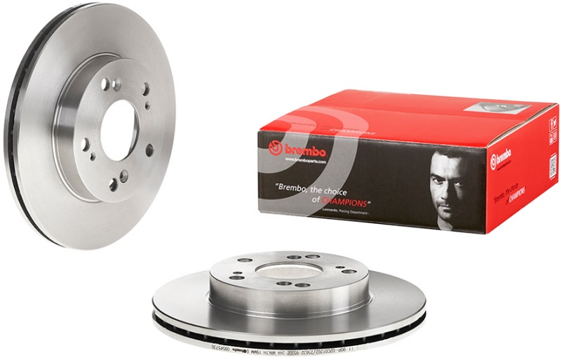 Диск тормозной передний Honda Civic VII, VIII, CR-Z Brembo 09.5457.30, D=262 мм