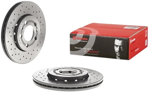 Диск тормозной передний Audi, SEAT, Skoda, Volkswagen Brembo 09.7011.1X, D=256 мм