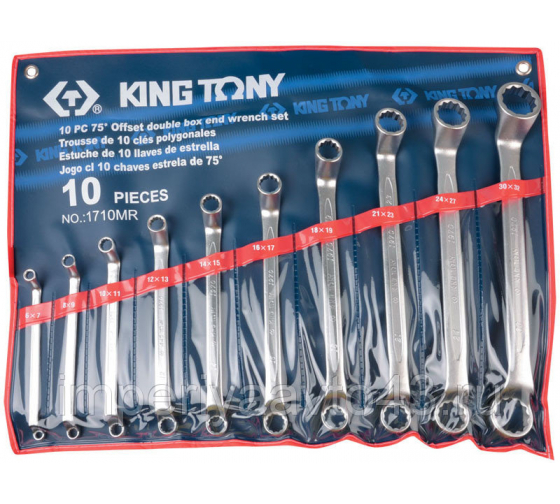 Набор накидных ключей KING TONY 1710MR (6-32 мм, 10 предметов)