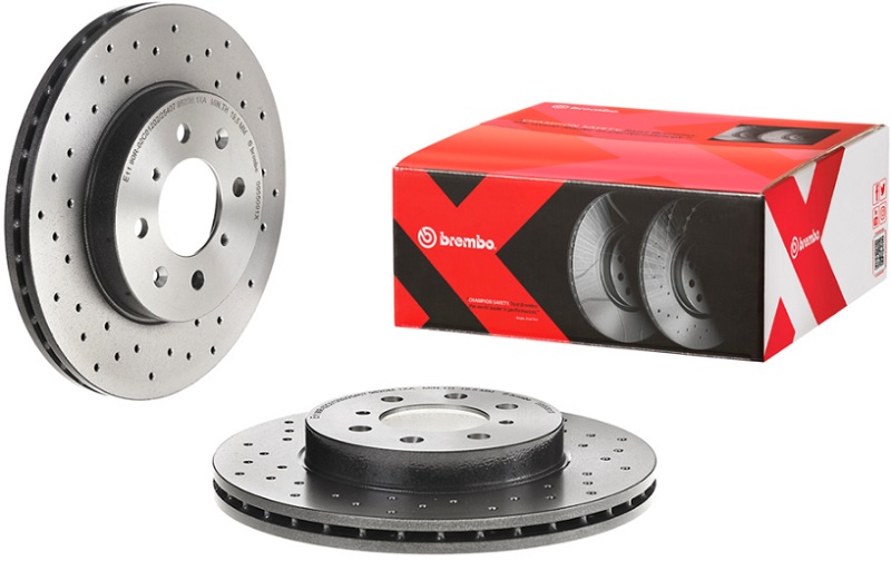 Диск тормозной передний Honda Civic, CR-X Brembo 09.5509.1X, D=262 мм