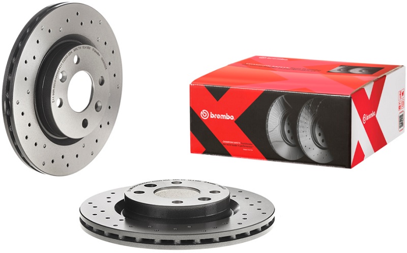 Диск тормозной передний RENAULT LOGAN, SANDERO Brembo 09.5802.2X, D=259 мм