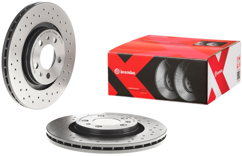 Диск тормозной передний Audi A3, VW Golf Brembo 09.7012.1X, D=280 мм