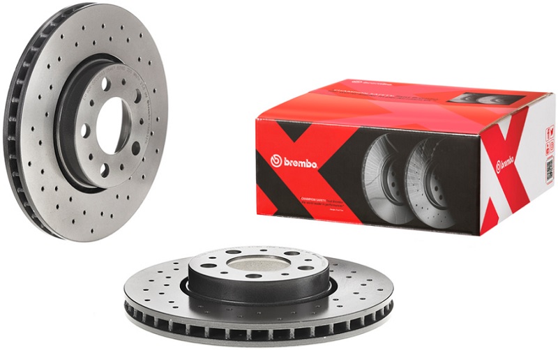 Диск тормозной передний Volvo S60, S80, V70, XC70 Brembo 09.8633.1X, D=286 мм