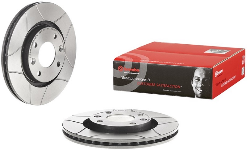 Диск тормозной передний Citroen Berlingo, C4, Peugeot 307 Brembo 09.8695.75, D=266 мм