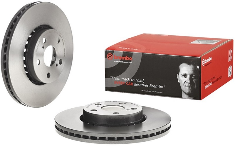 Диск тормозной передний Toyota Avensis Brembo 09.9790.11, D=276 мм