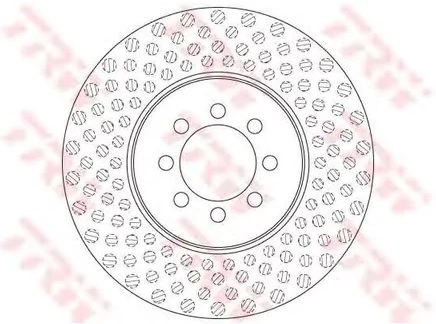 Диск тормозной передний Audi A6, A6 allroad, A7, A8 TRW DF 6216, D=356 мм