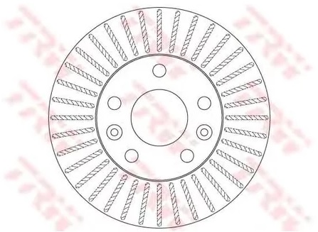 Диск тормозной передний Toyota Urban, Cruiser, Verso TRW DF 6234, D=275 мм