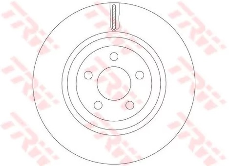 Диск тормозной передний Jaguar XF, XJ, XK TRW DF 6651S, D=380 мм