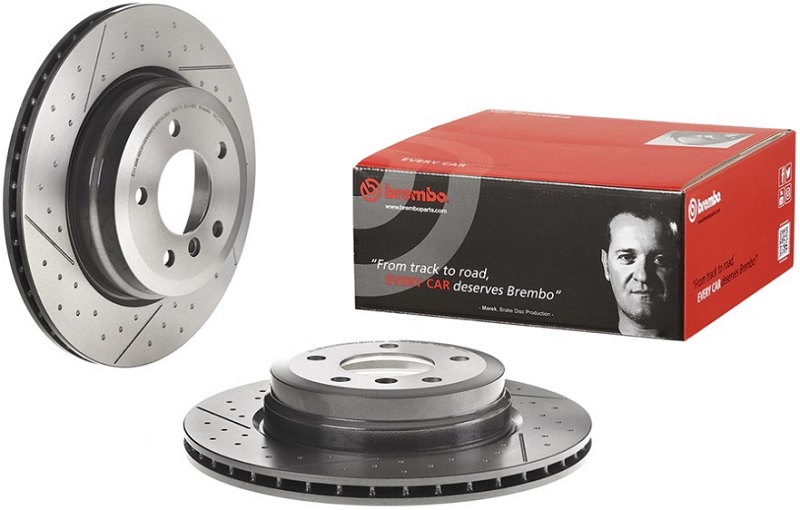 Диск тормозной задний BMW 1, 3 Brembo 09.C246.11, D=324 мм