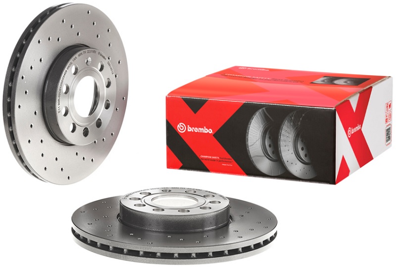 Диск тормозной передний Audi A3, Skoda Octavia, Vw Golf Brembo 09.9145.1XU, D=288 мм