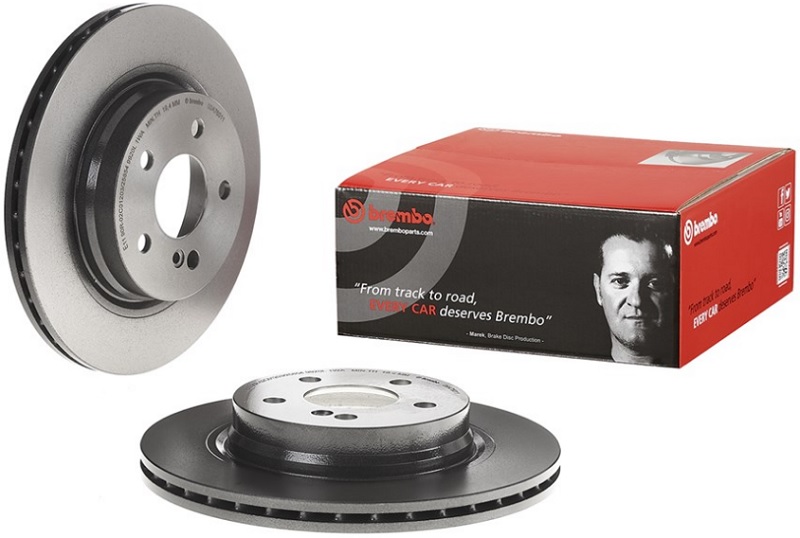 Диск тормозной задний Mercedes C-CLASS, E-CLASS Brembo 09.A760.11, D=300 мм