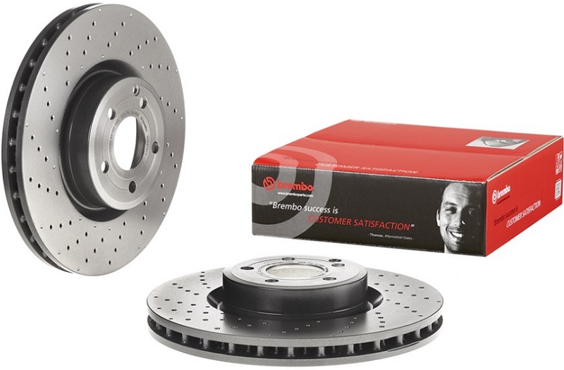 Диск тормозной передний Mercedes SL Brembo 09.B475.11, D=342 мм