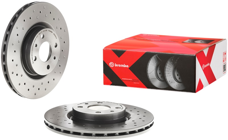 Диск тормозной передний Alfa Romeo 155, Fiat Croma Brembo 09.4939.1X, D=284 мм